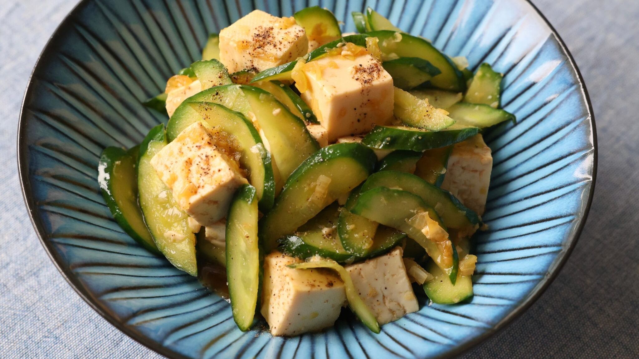 きゅうりと豆腐のねぎ油和え｜さっぱりおいしい、簡単副菜レシピ | や