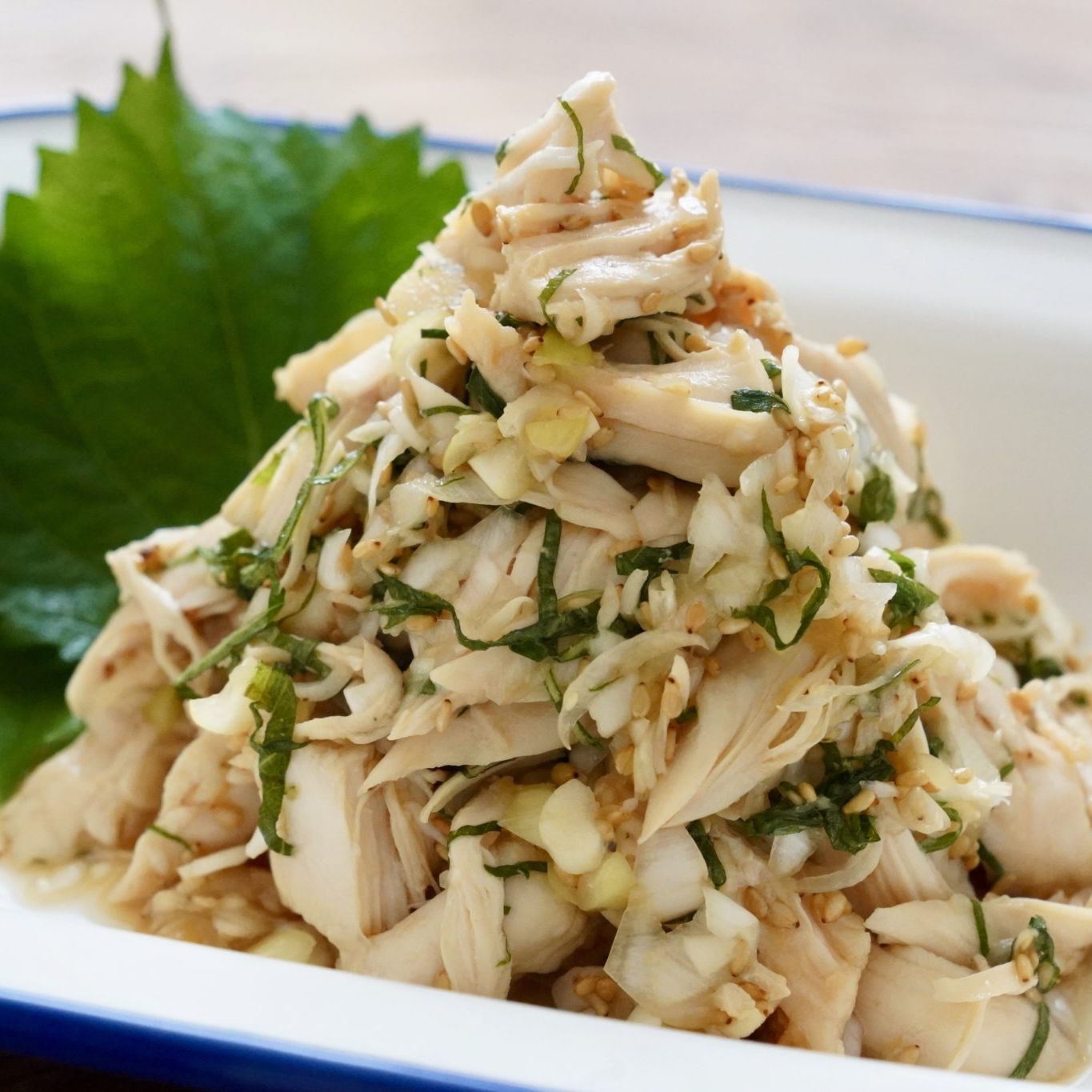 ささみのポン酢和えレシピ。レンチン簡単おかず！大葉とねぎで風味UP