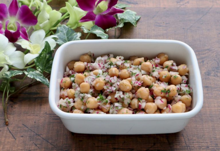 インドのひよこ豆のサラダのレシピ