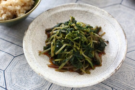 葉わさび（花わさび）の醤油漬けレシピ｜お湯で辛味を引き出すコツと保存法