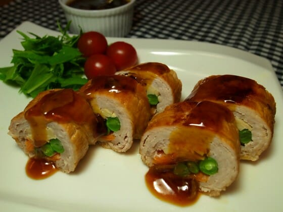 北斗晶さんの豚肉のレシピ フルーティー肉巻きの作り方 やまでら くみこ のレシピ