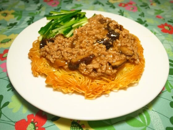 北斗晶さんの、そうめんのレシピ。ジャージャー麺風 。