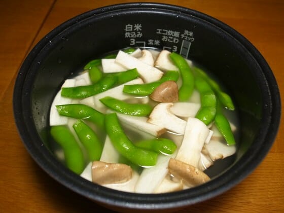 松茸ご飯のレシピ