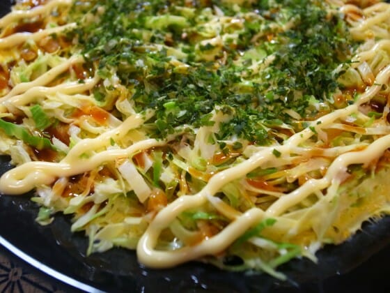 小麦粉を使わずレンジで作るお好み焼き