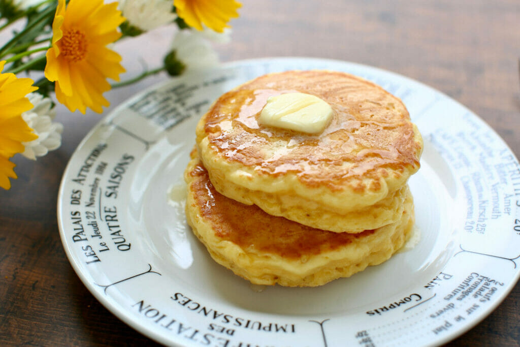 豆腐でもちもちホットケーキ 絹豆腐の分厚いパンケーキ ダイエットにも やまでら くみこ のレシピ