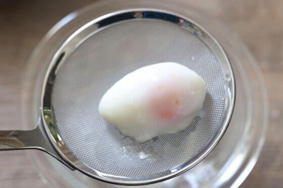 レンジで作った温泉卵・半熟卵