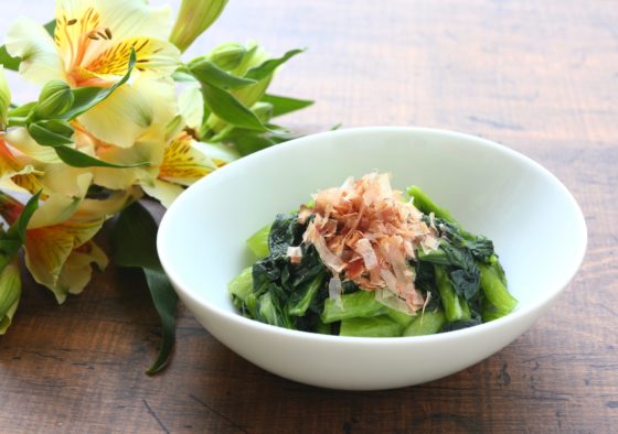 冷凍保存した小松菜のレシピ