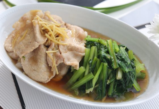 豚肉と小松菜の煮物