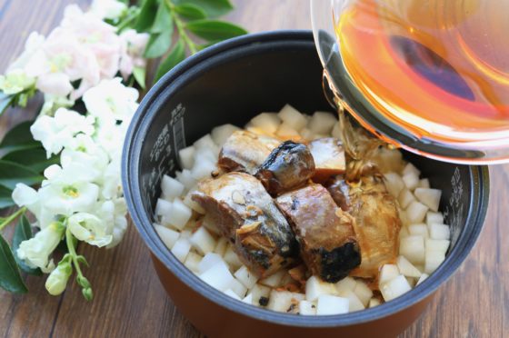 鯖缶の炊き込みご飯のレシピ