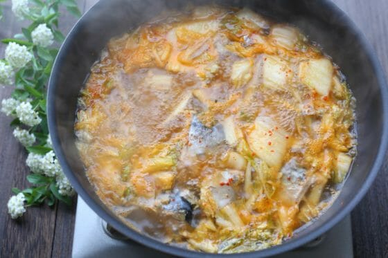 さば水煮缶の味噌汁のレシピ