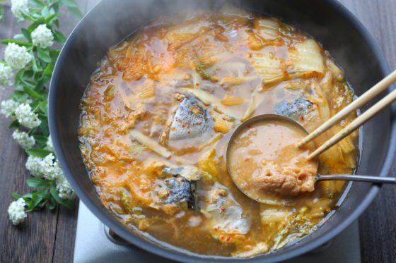 さば水煮缶の味噌汁のレシピ