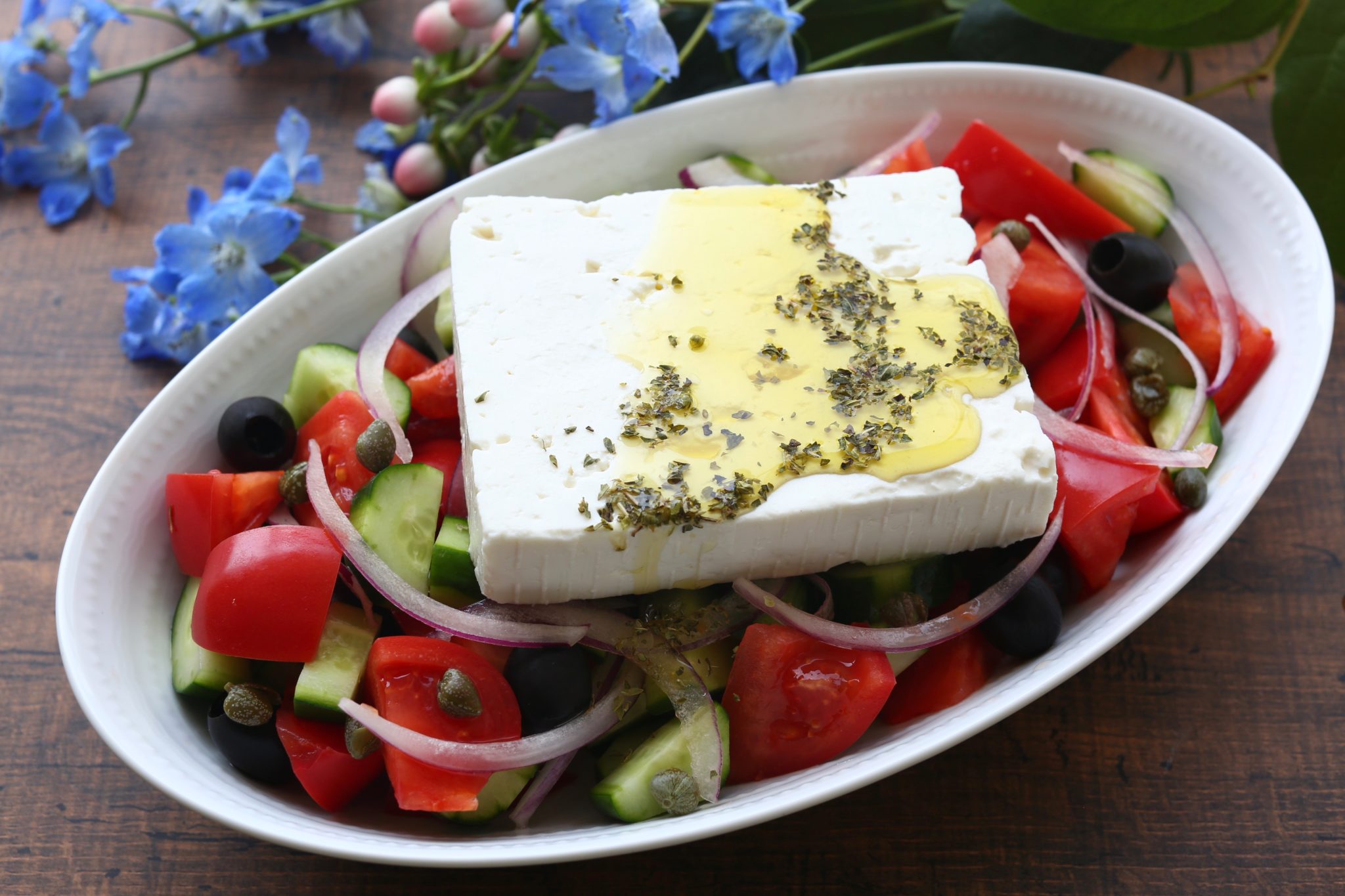 早くて簡単なギリシャ風サラダのレシピ