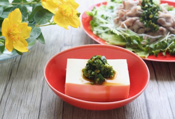 ニラポン酢と豆腐