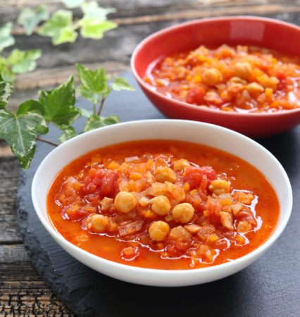 ひよこ豆とトマトのイタリアンスープ
