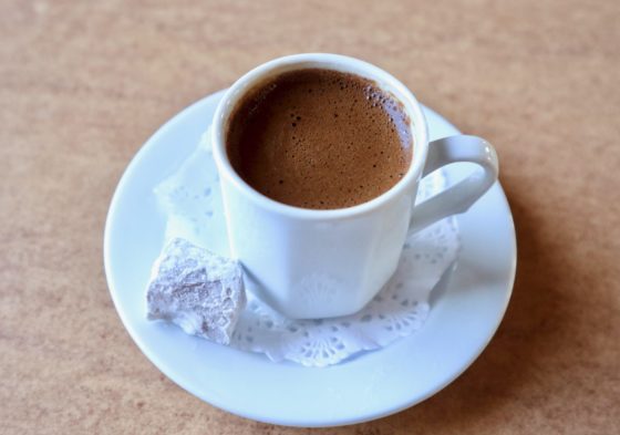 ガラタ塔のカフェのトルココーヒー