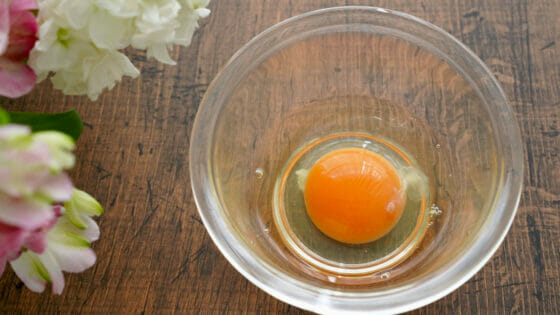 卵のカラザの簡単な取り方