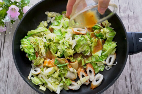 ちくわとキャベツの炒めもの