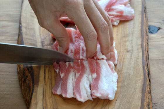 豚バラ肉の切り方