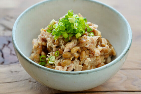 納豆ツナのレシピ。シーチキンを混ぜるだけ！簡単ダイエットおかず。
