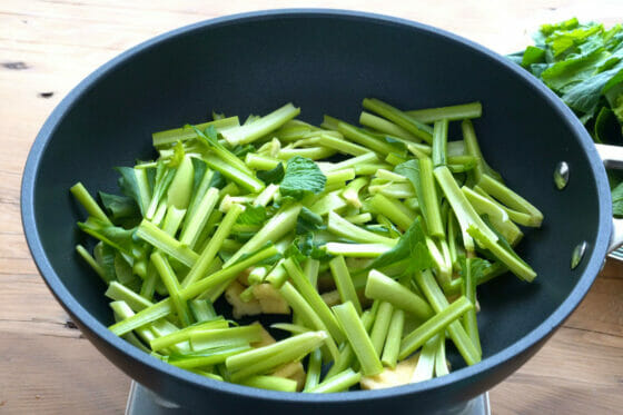 小松菜と油揚げの煮浸しのレシピ