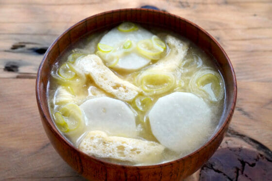 里芋の栄養を逃さない食べ方「味噌汁」