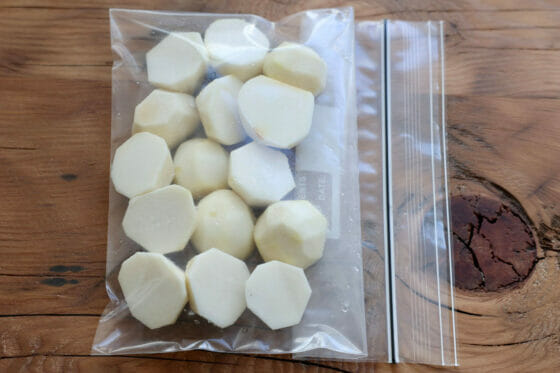 里芋のかゆみを防ぐ対処法（冷凍）