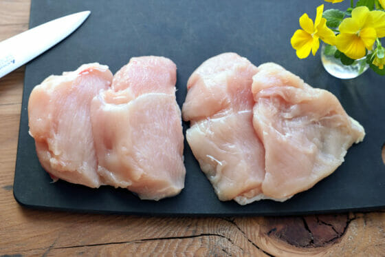 鶏胸肉のカツの切り方