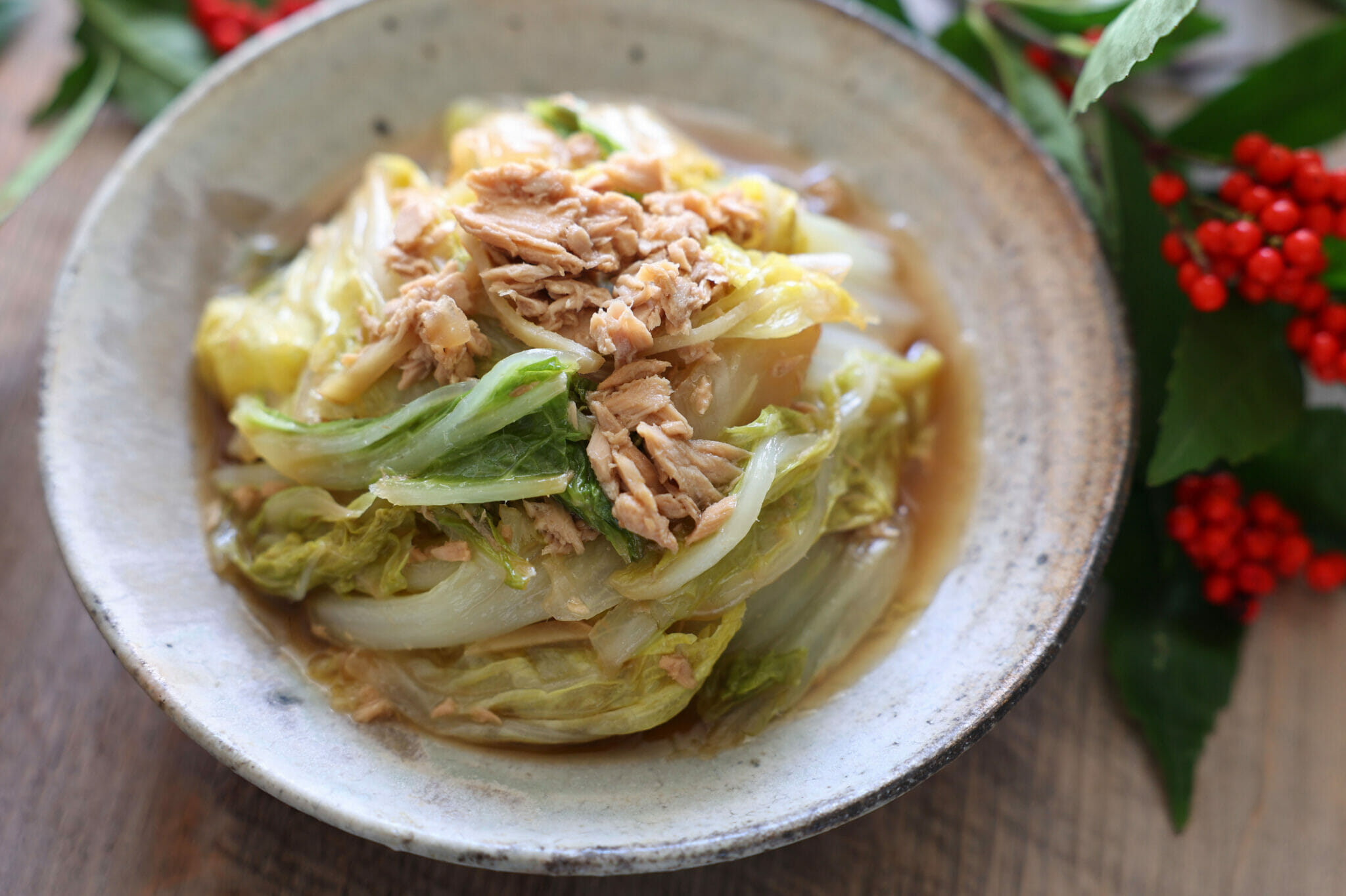 重ねて美味しく!白菜とツナの煮物レシピ。くたくた白菜&しっとりツナ | やまでら くみこ のレシピ