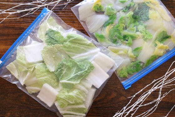 白菜の冷凍のやり方