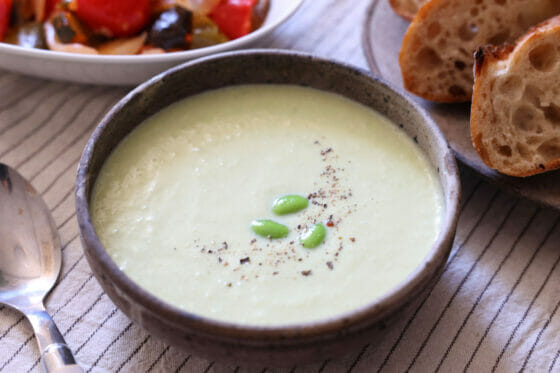 風味を堪能！枝豆スープのレシピ。コク旨ポタージュの簡単な作り方。