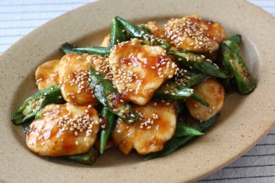 ささみとオクラの照り焼きレシピ｜柔らかジューシーでご飯が進む甘辛おかず
