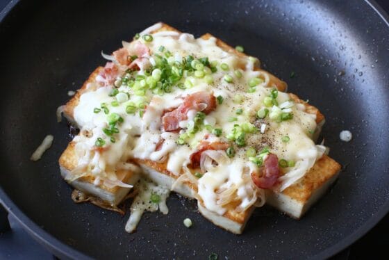 できあがった豆腐チーズ焼き