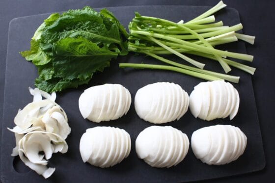 かぶと葉を切る