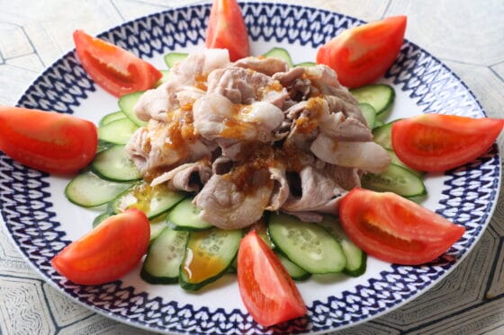 ◎豚しゃぶサラダの作り方｜やわらかく茹でるコツと絶品ドレッシング