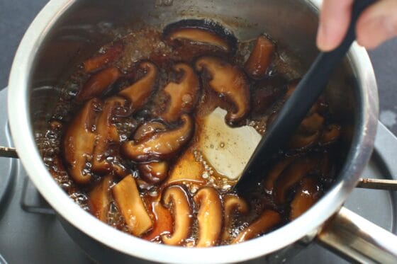 しいたけの甘辛煮の完成