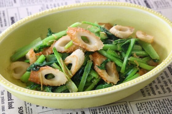 小松菜とちくわのごま醤油炒め｜フライパンで簡単、10分副菜レシピ