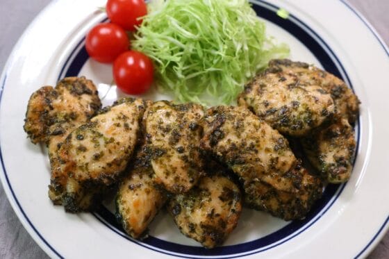 ささみの青のり焼き｜フライパンで簡単、しっとりやわらかレシピ