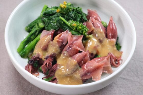 ホタルイカと菜の花の酢味噌和え｜簡単で失敗しない春の定番副菜