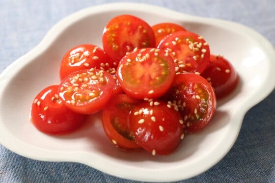 ミニトマトのナムルのレシピ｜5分で作れる簡単副菜、さっぱりコク旨