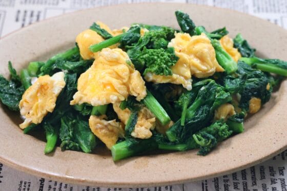 菜の花の炒め物｜卵と合わせて簡単に美味しく仕上がる基本レシピ