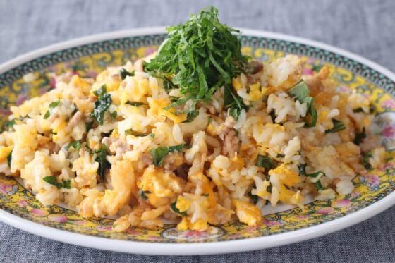 爽やかな香り！大葉チャーハン