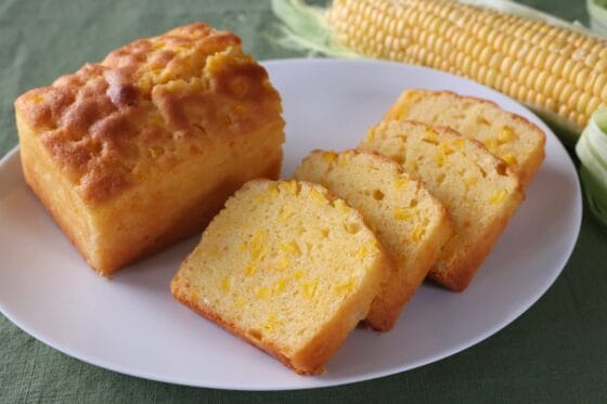 とうもろこしケーキのレシピ！しっとり濃厚なパウンドケーキ