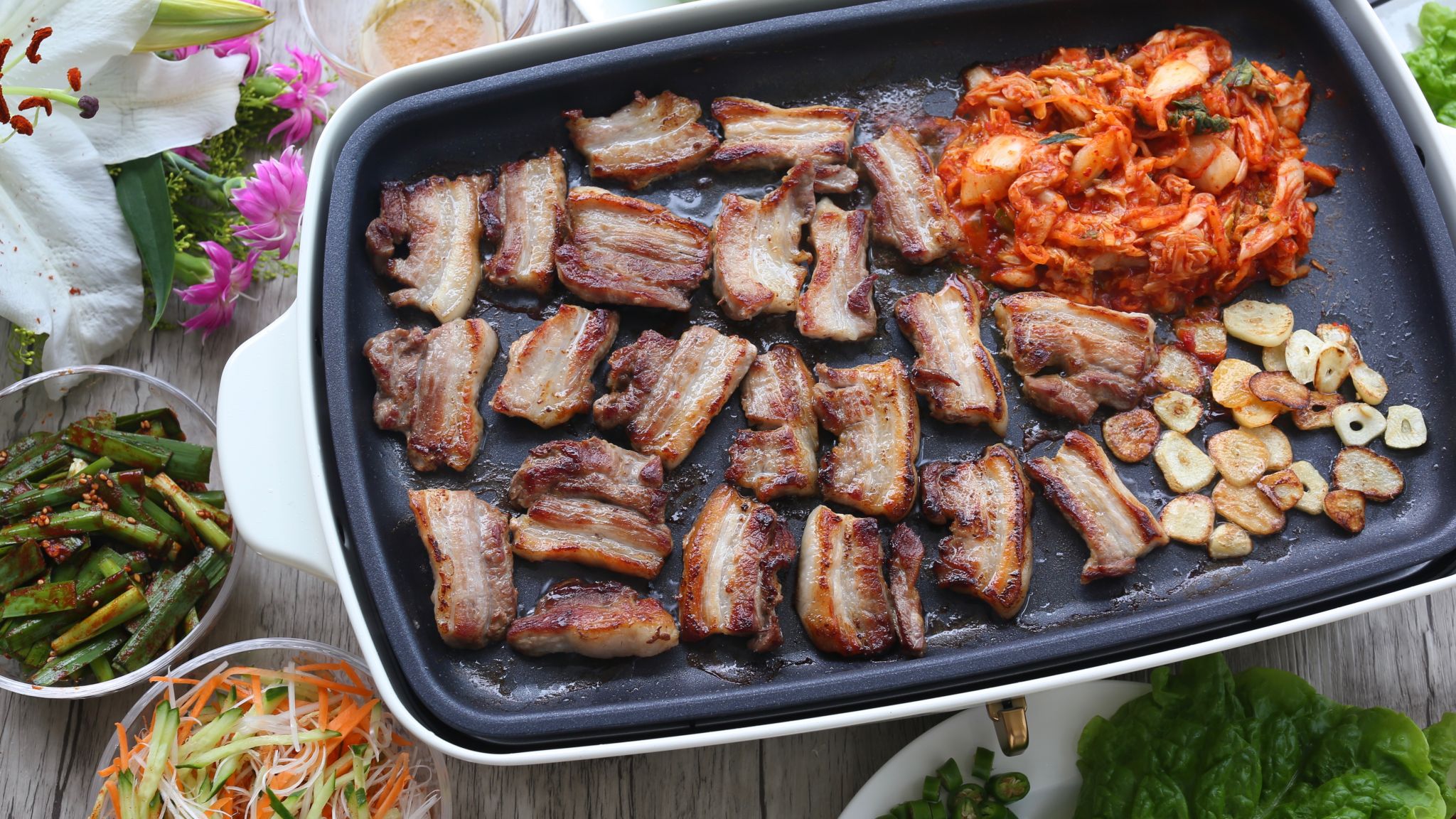 サムギョプサルのレシピ ホットプレートで作る人気の韓国料理 やまでら くみこ のレシピ