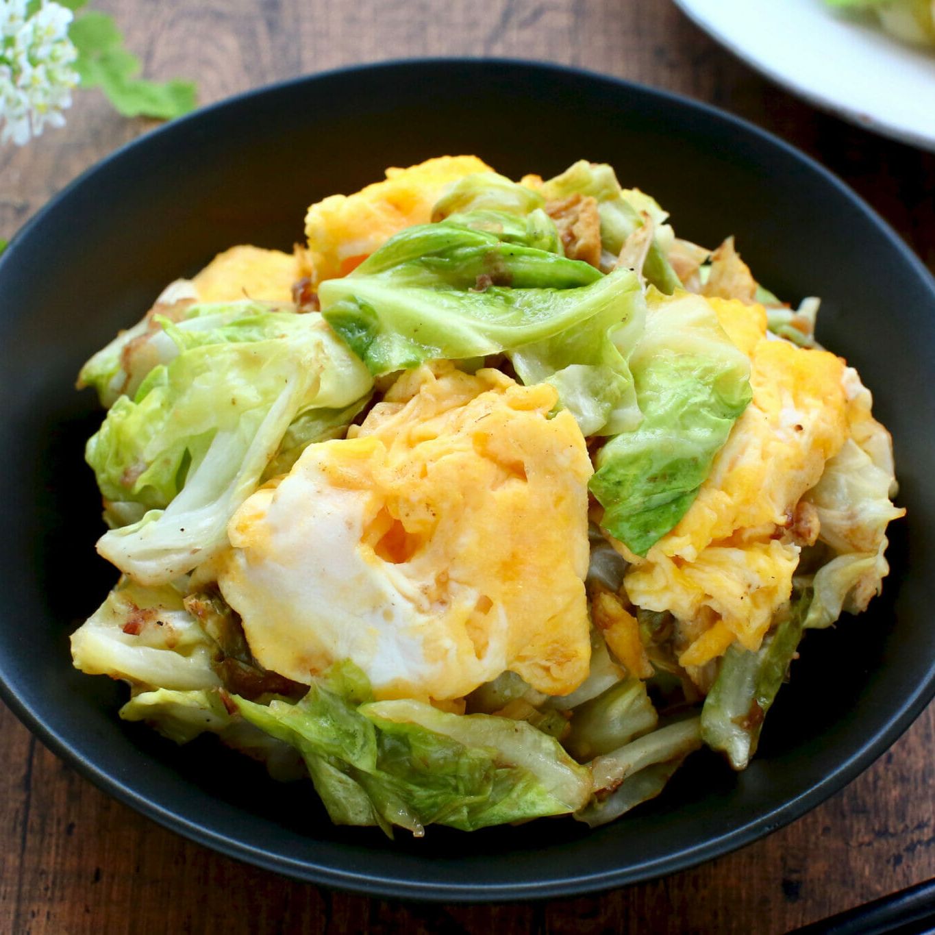 キャベツと卵のレシピ 簡単コク旨炒めの作り方 お弁当やダイエットにも やまでら くみこ のレシピ