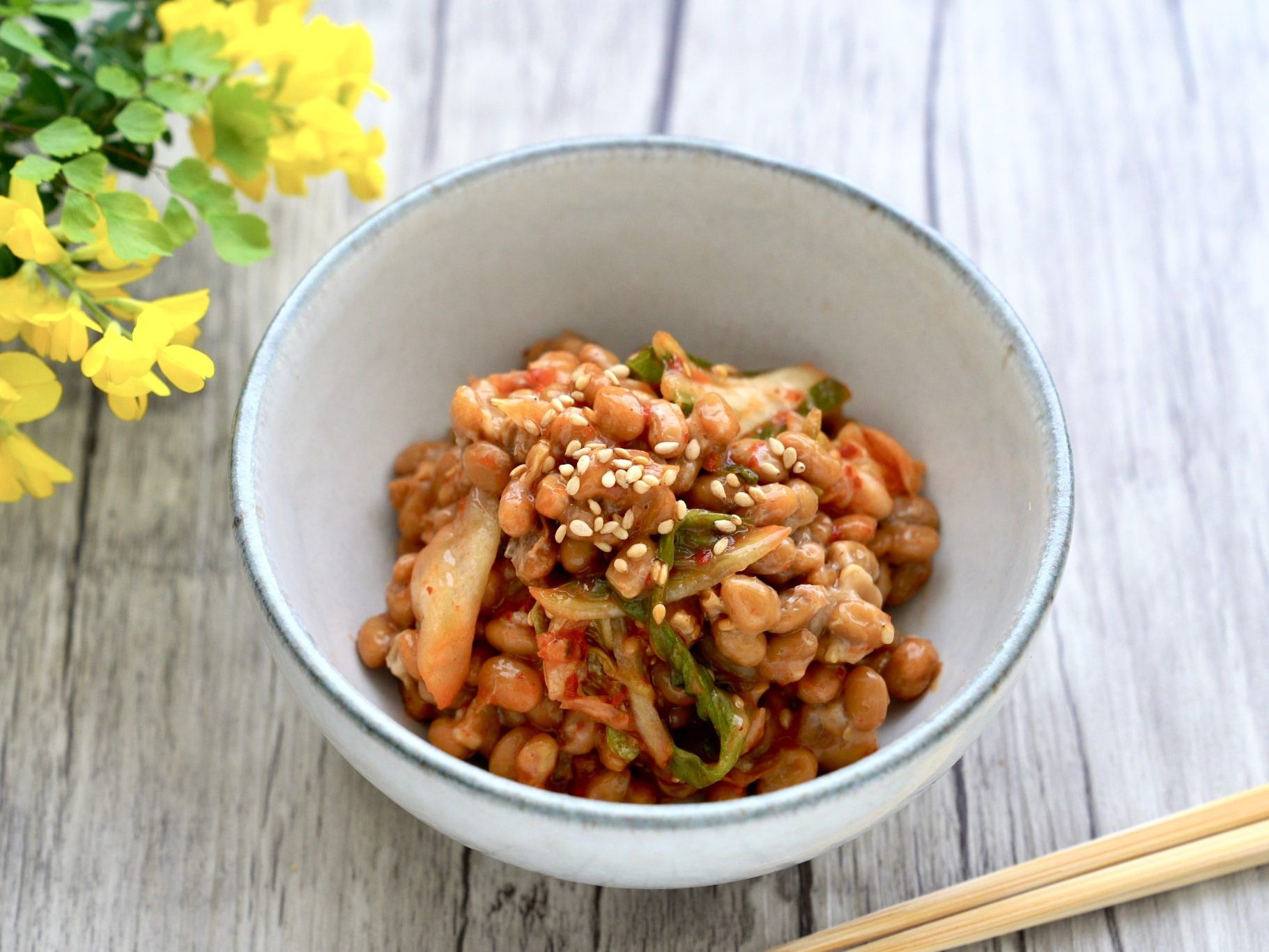 納豆キムチのレシピ キムチと納豆の旨味がアップ 健康効果と作り方 やまでら くみこ のレシピ